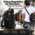 Bolsa de gimnasio magnética de gran capacidad, soporte con doble iman fuertes para accesorios para gimnasio