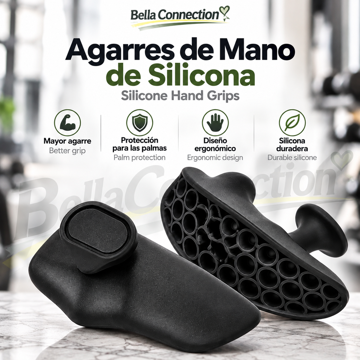 Guantes , agarres de mano para entreno de fuerza gimnasio agarre de tracción de silicona sin dedos para fitness y gimnasia