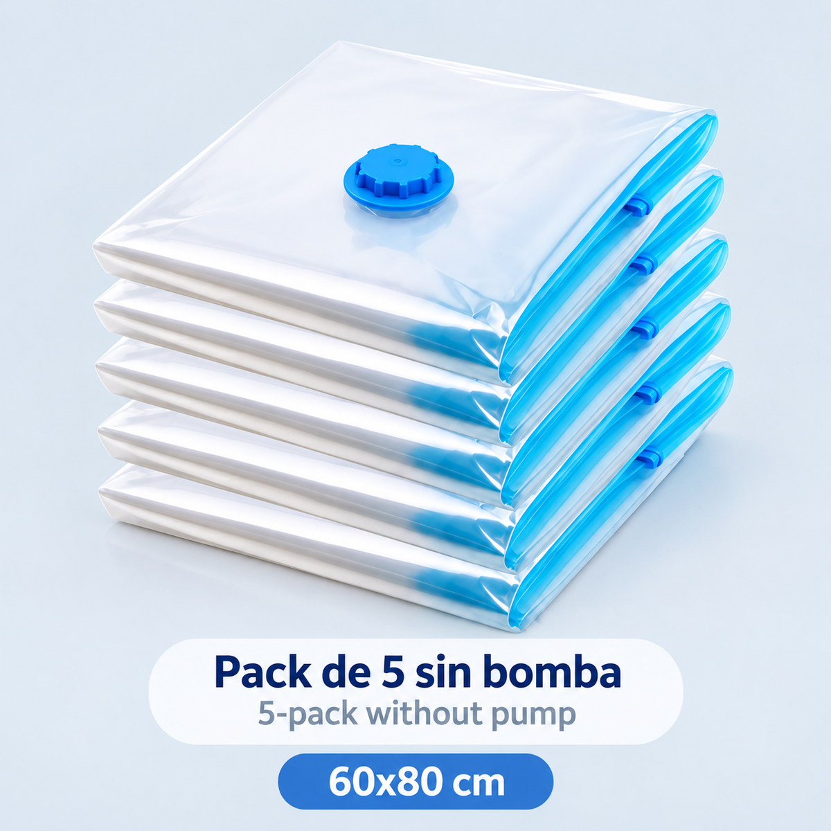 Bolsas al Vacío 60 × 80 cm – Pack de 5 con o sin Bomba Manual
