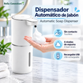 Dispensador automático de jabón espumoso con sensor para baño y cocina, dispensador de jabón espumoso, 380ml, recargable por USB
