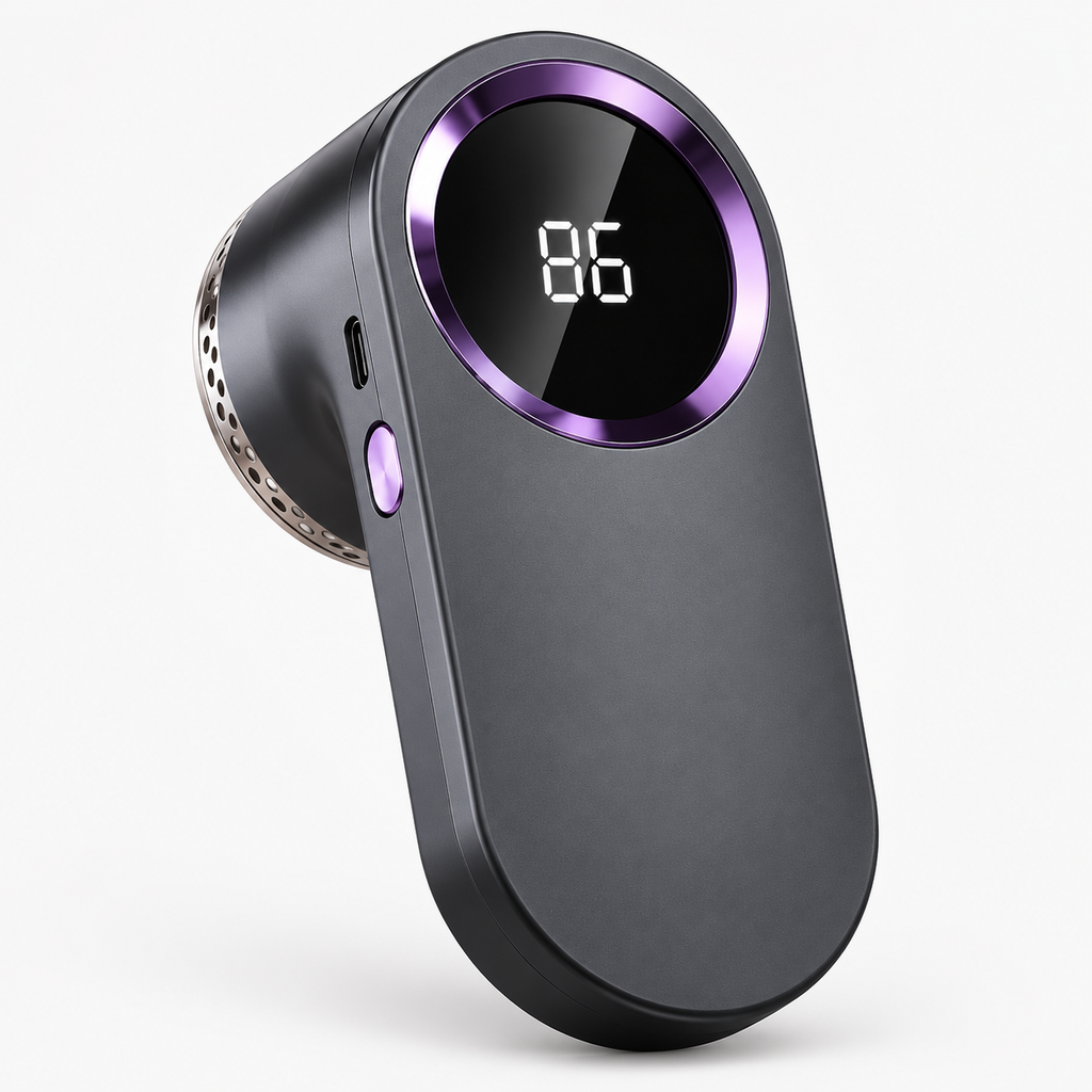 Removedor de Pelusas Eléctrico LED Digital, Recargable por USB, Afeitadora de Tela para ropa