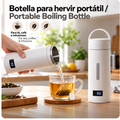 Botella Eléctrica Portátil de 500 ml, Taza Térmica para Té y Café, Hervidor de Agua de Viaje, Botella de Agua Anti-Escaldaduras.