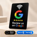 Tarjeta NFC de reseña de Google Aumente sus reseñas, Material de PVC duradero PACK DE 5