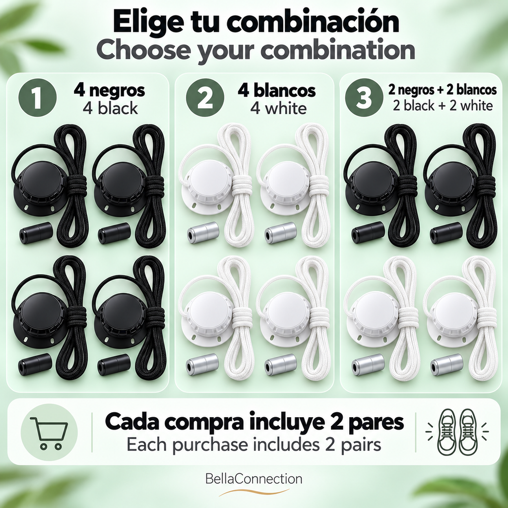 Cordones con hebilla giratoria, cordones automáticosn sin nudos para niños y adultos,