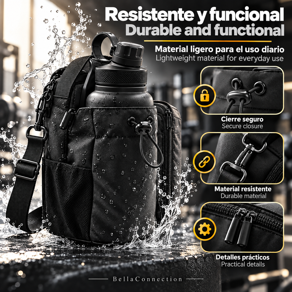 Bolsa de gimnasio magnética de gran capacidad, soporte con doble iman fuertes para accesorios para gimnasio