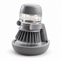 Cepillo dispensador de jabón para productos de cocina, cepillos para fregar, fregador de platos 2 en 1 con soporte