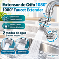 Extensor de Grifo Giratorio 1080° ° Boquilla giratoria para grifo de agua, adaptador universal para grifo con 2 modos